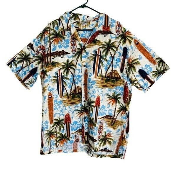 Aloha Republic Other - Aloha Republic Surfing Diamond Head Hawaiian Shirt Size XL